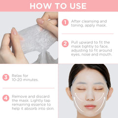 MEDIHEAL mask held in hand showing scale for travel-friendly use