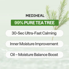 MEDIHEAL model wearing mask demonstrating calming and soothing benefit