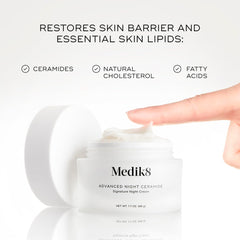 Medik8 being applied on hand to demonstrate spreadability and immediate moisturizing benefit