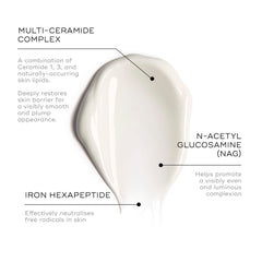 Medik8 cream texture close-up highlighting rich hydration and quick-absorbing finish benefit