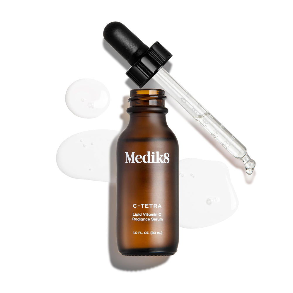 Medik8 on bathroom shelf lifestyle shot highlighting effortless daily use