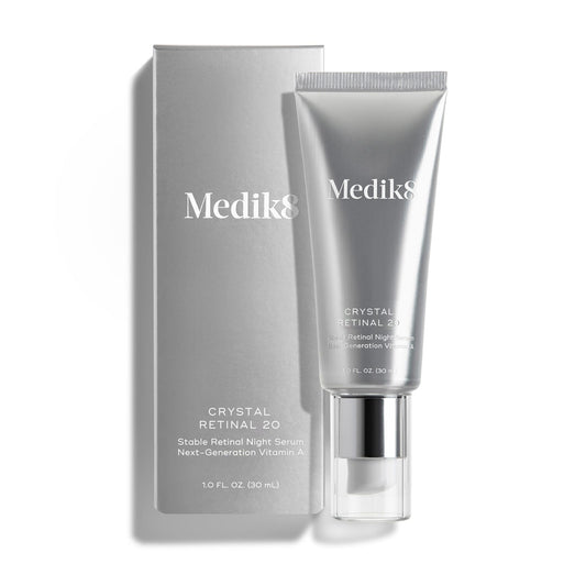medik8 bottle front packaging showing label and size for clear identification