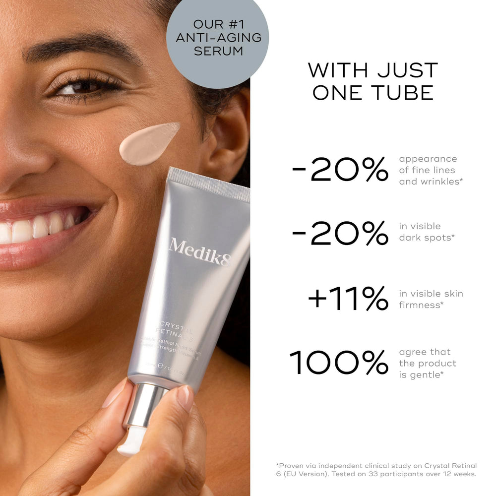 Medik8 close-up of serum texture highlighting lightweight hydration benefit