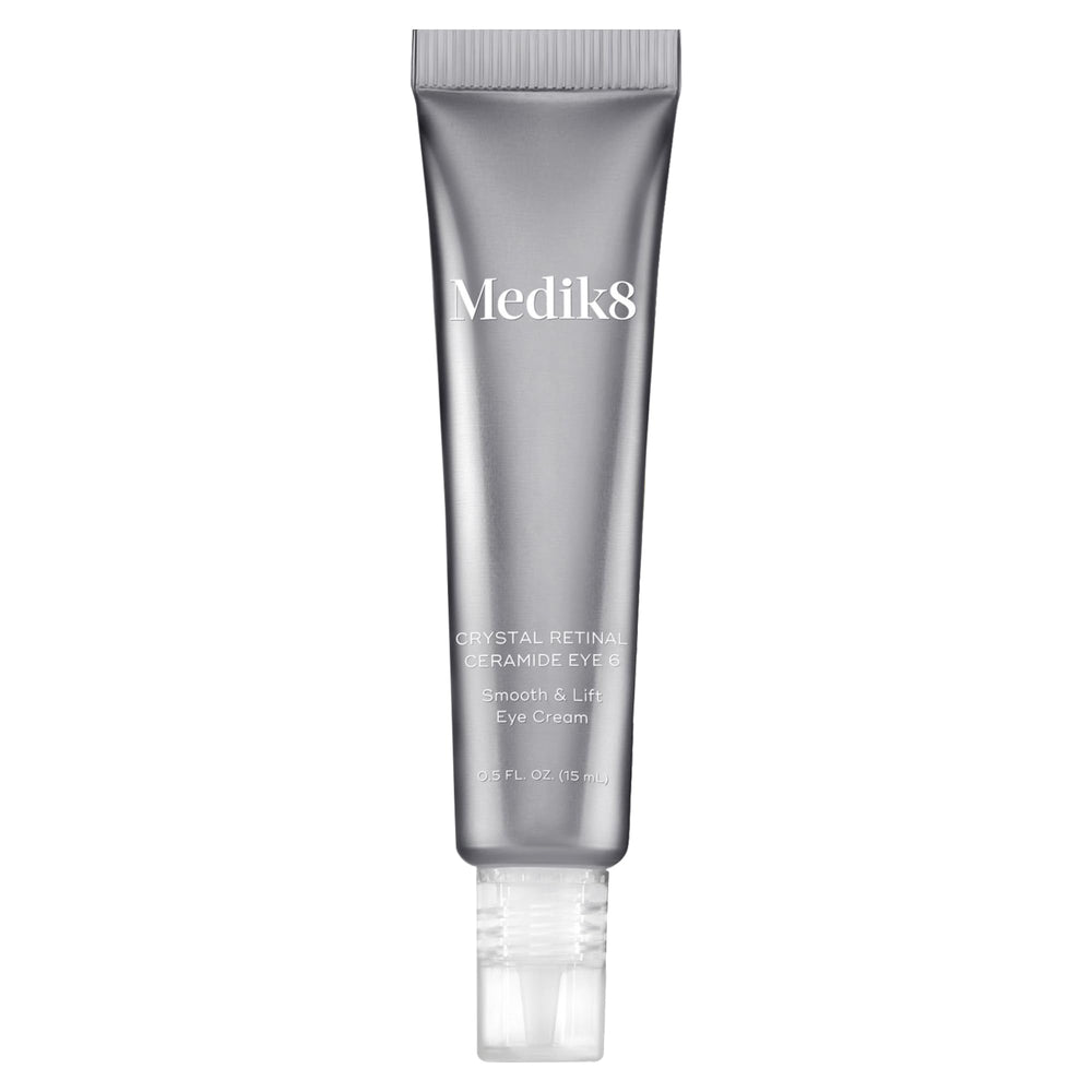 Medik8 front packaging of eye cream shows product and benefits