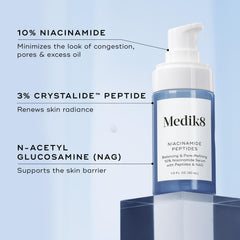 Medik8 dropper releasing serum texture for quick absorption benefit: lightweight feel