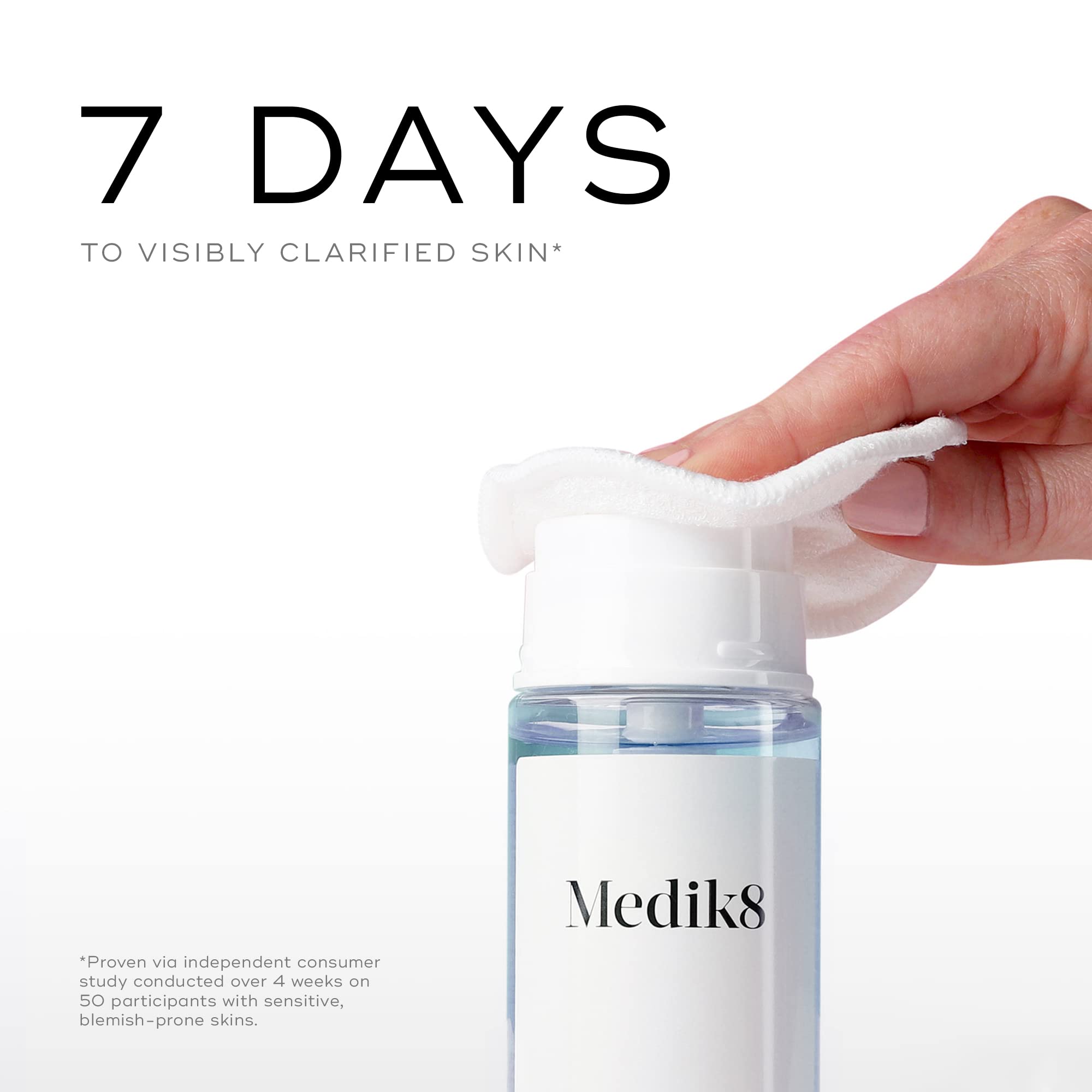 Medik8 label closeup highlighting ingredients and gentle‑release technology
