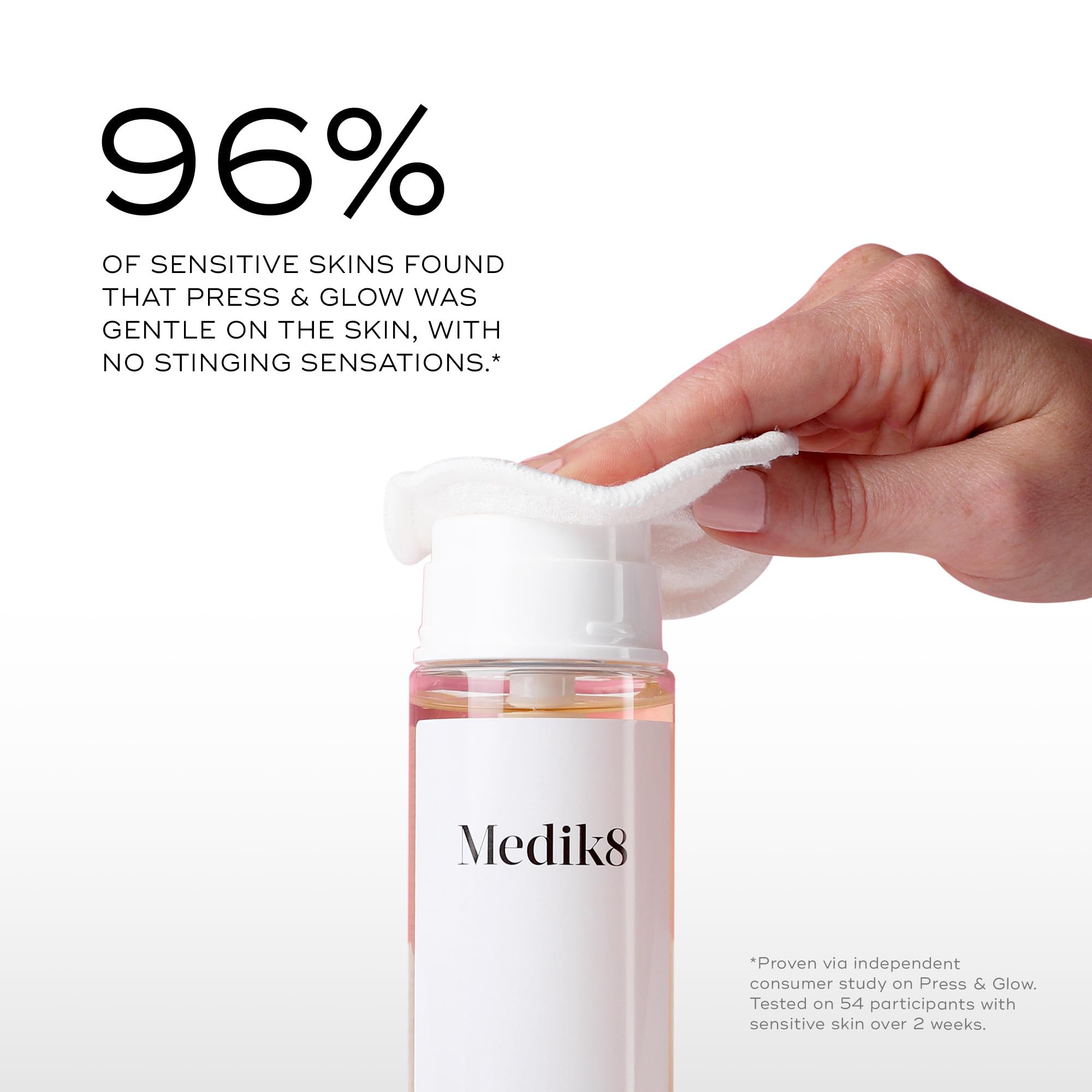Medik8 tonic texture being poured showing lightweight hydration