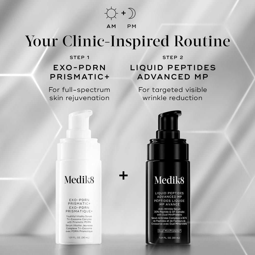 Medik8 Prismatic+ pipette dispenser releasing serum for precise dosing