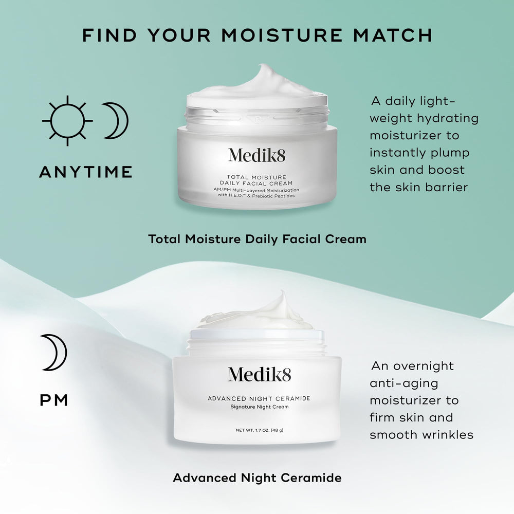 Medik8 cream being applied to cheek demonstrating fast absorption