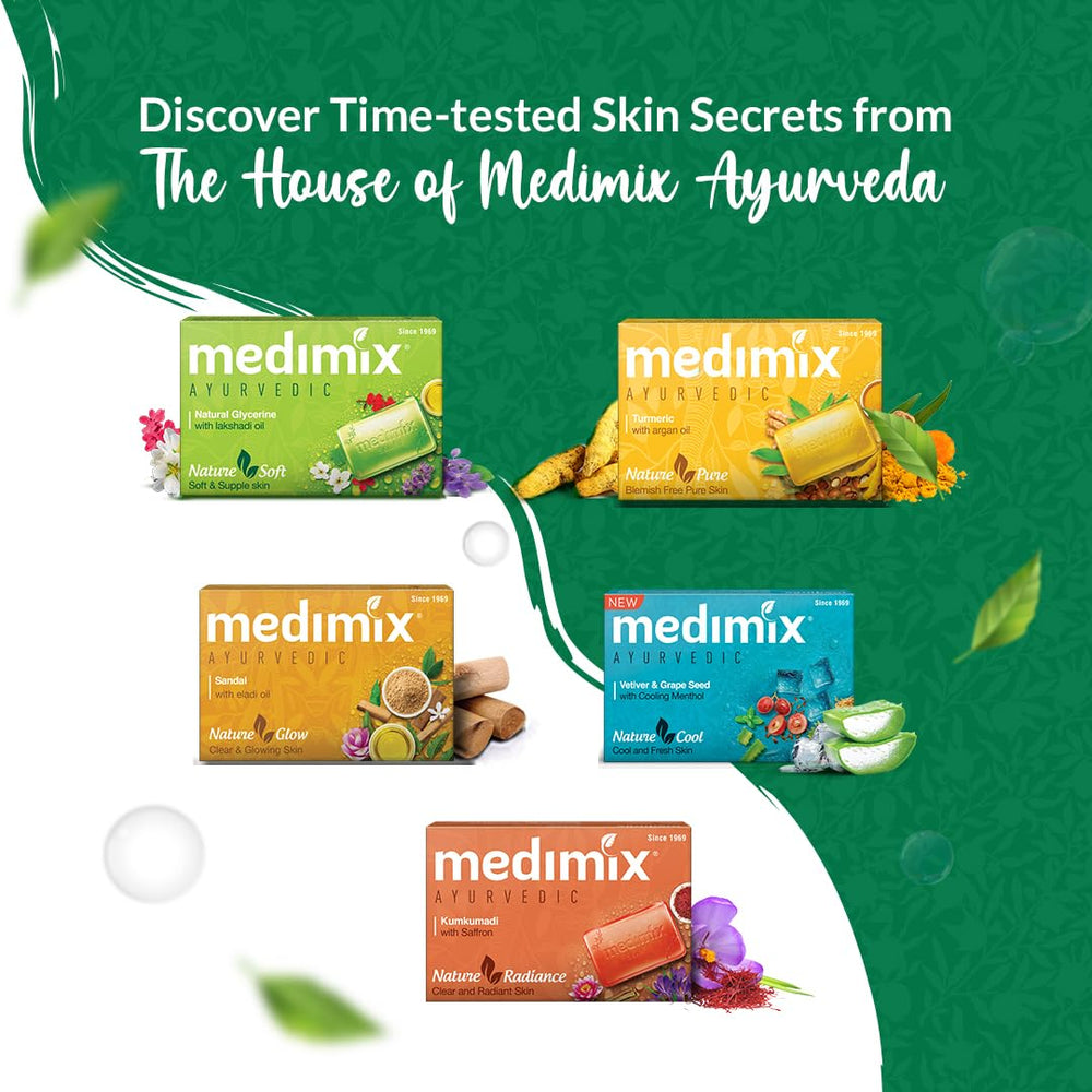 Medimix in bathroom lifestyle setup conveying everyday herbal freshness