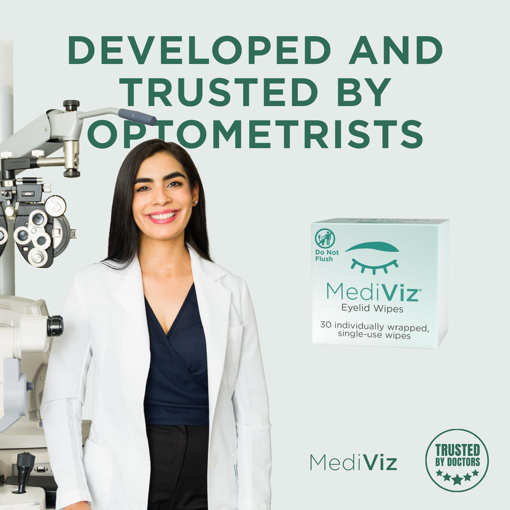 MEDIVIZ open pack showing towelette material and single-use sealed design
