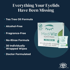 MEDIVIZ wipe fabric close-up showing soft texture for gentle eyelid cleaning