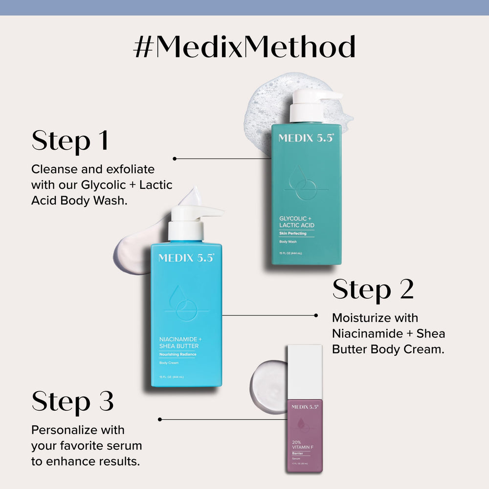 Medix 5.5 bottle beside ruler showing 15 fl oz size convenience