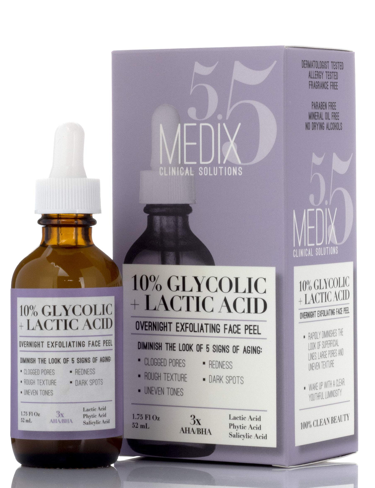 Medix 5.5 front bottle view showing product and benefits