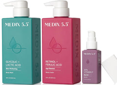 Medix 5.5 front packaging shot showing full three-piece set benefits