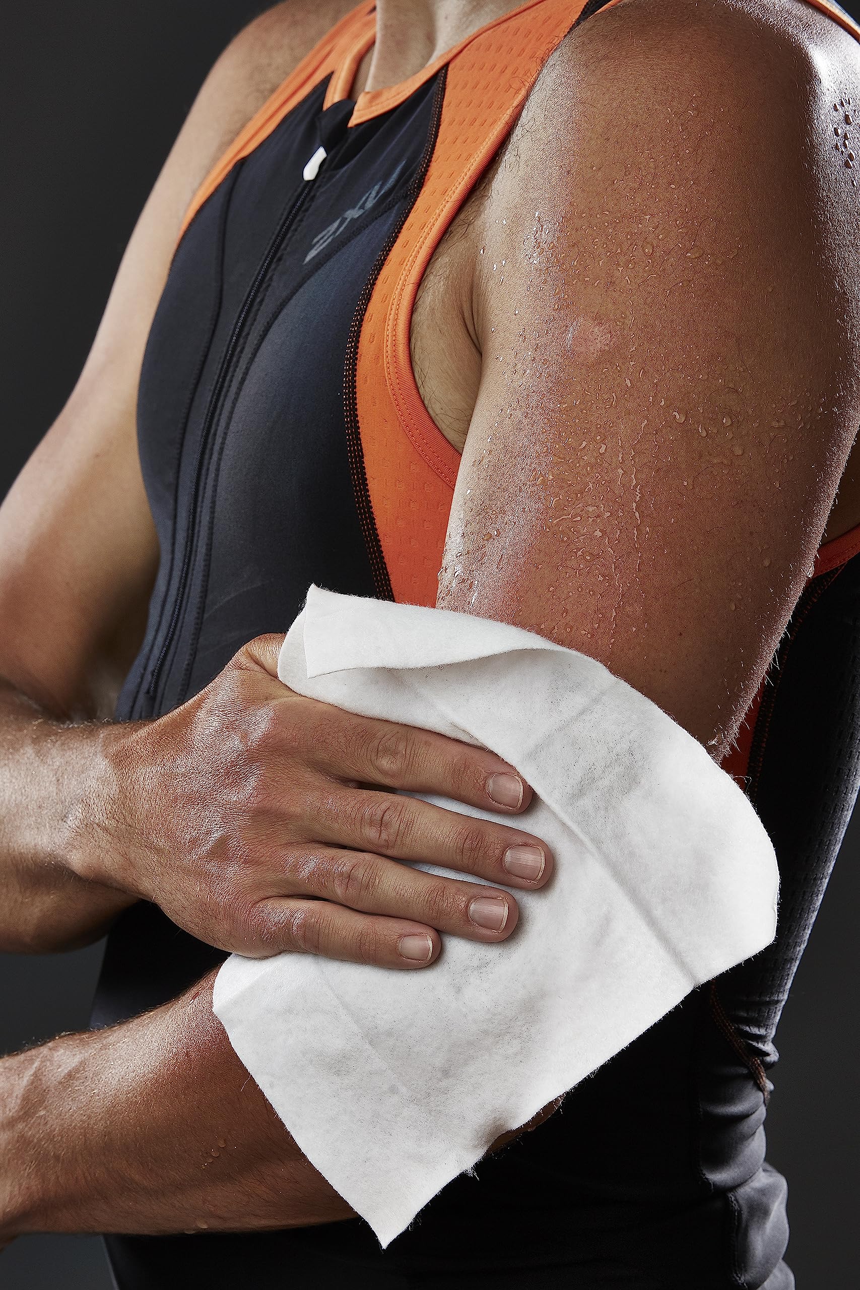 Medline Ignite wipes at campsite showing outdoor refreshment without shower benefit