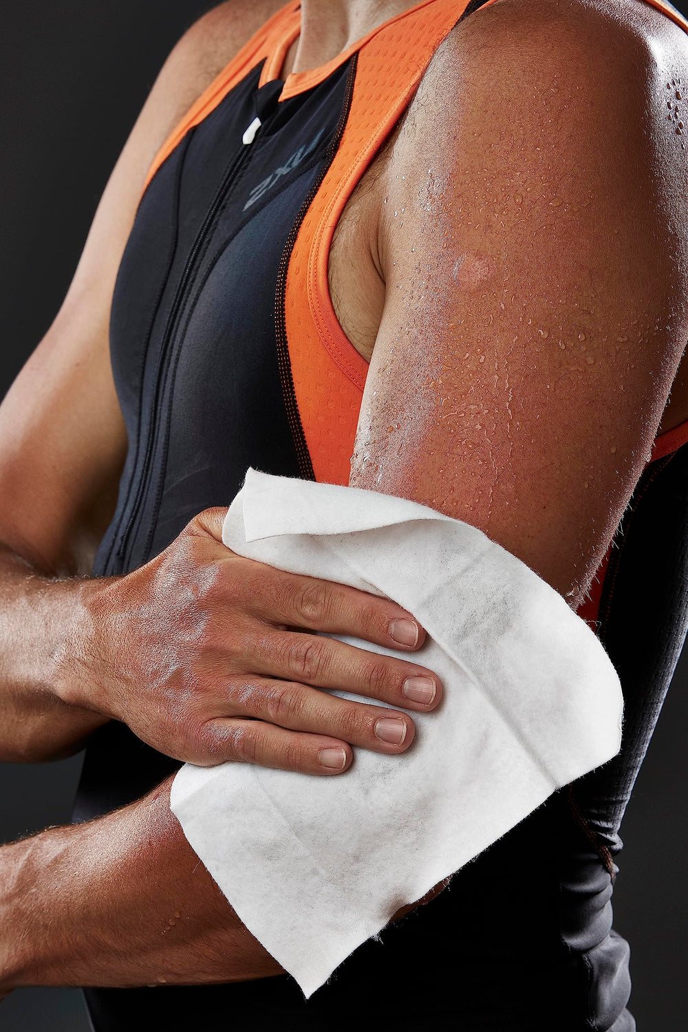 Medline Ignite wipes at campsite showing outdoor refreshment without shower benefit