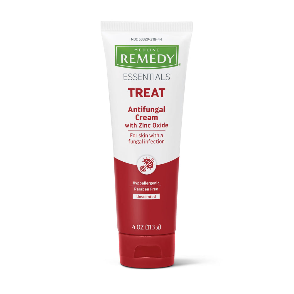 Medline Remedy antifungal cream front packaging showing brand and 4 oz size, aiding identification