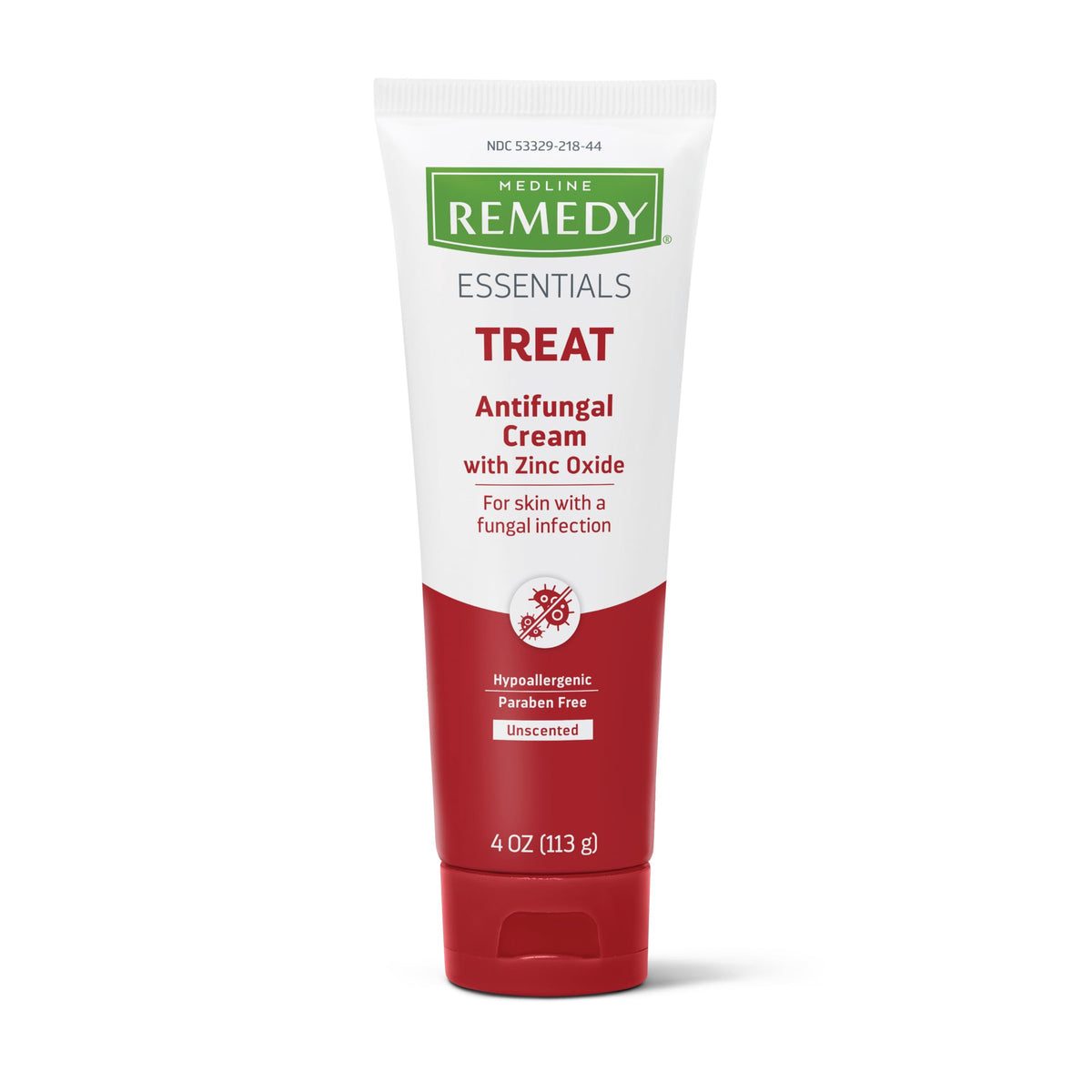 Medline Remedy antifungal cream front packaging showing brand and 4 oz size, aiding identification