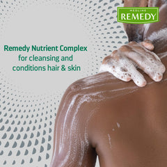 Medline Remedy foam applied to forearm illustrating gentle cleansing and skin-conditioning action