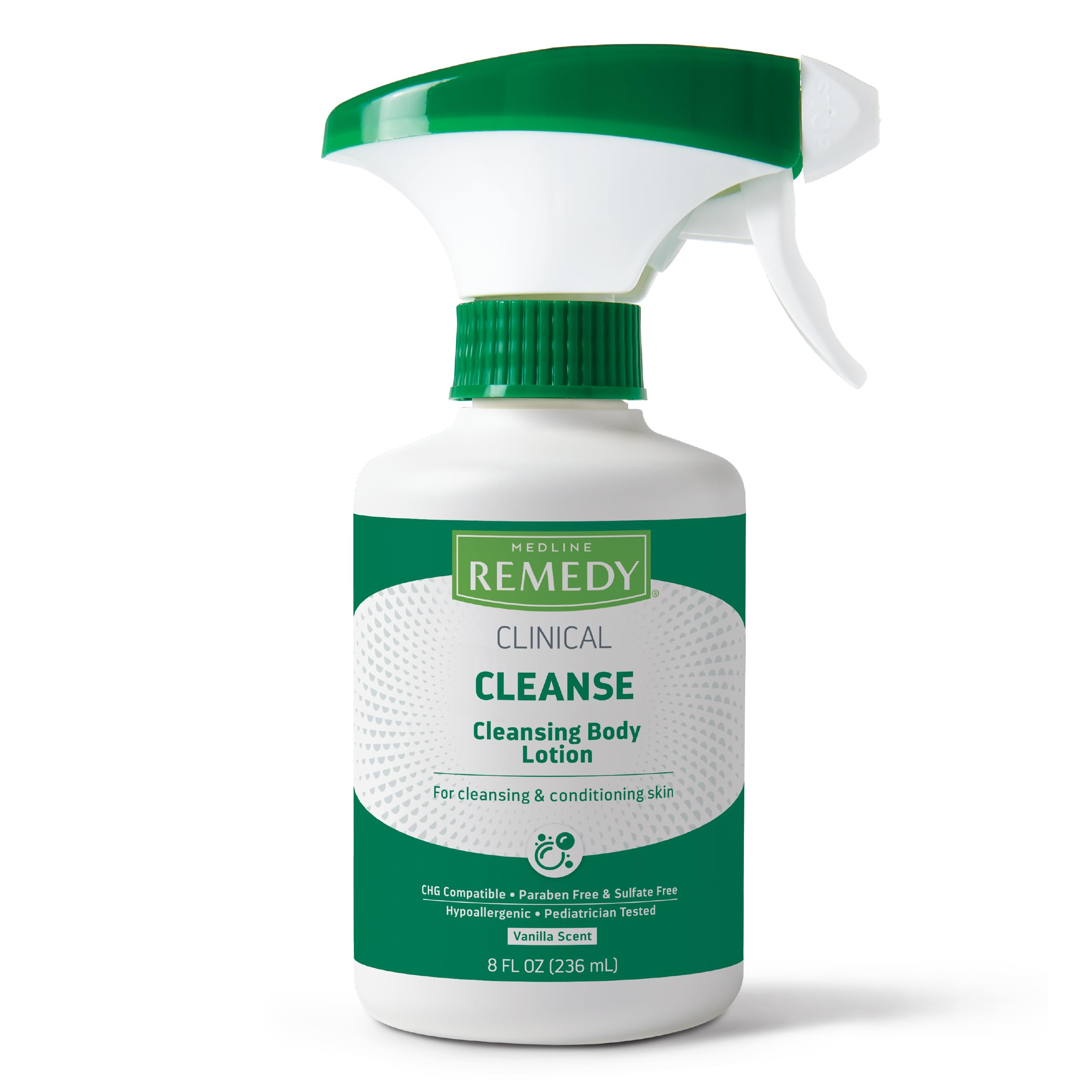 Medline Remedy front packaging shows bottle and benefits for gentle cleansing