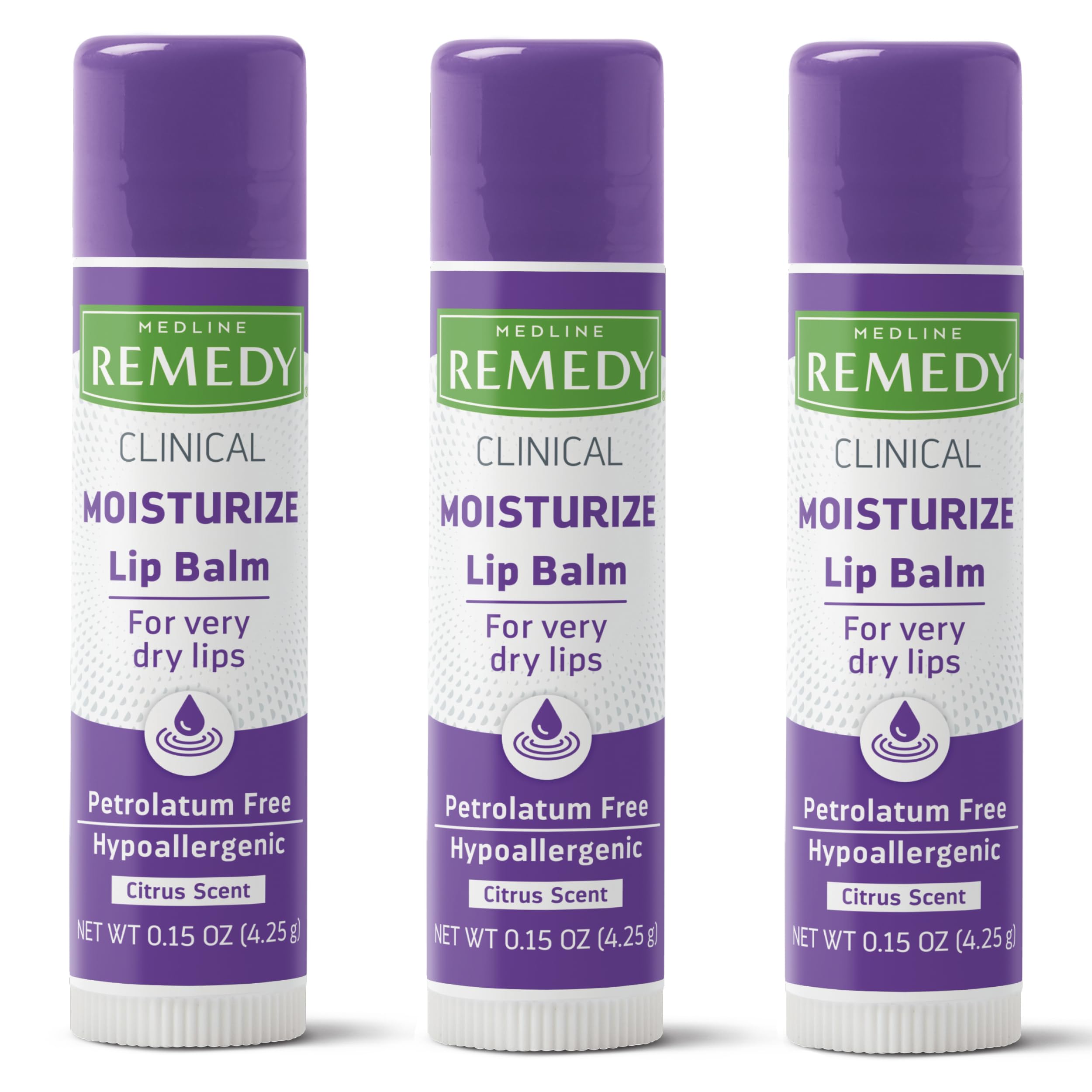 Medline Remedy front packaging showing three citrus-scented sticks and portability benefit