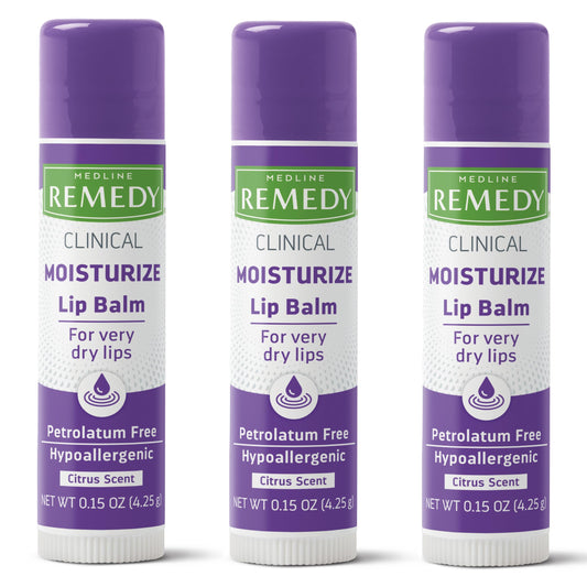 Medline Remedy front packaging showing three citrus-scented sticks and portability benefit