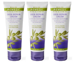 Medline Remedy front packaging showing three 4 oz tubes and sealed bag, clear convenience benefit