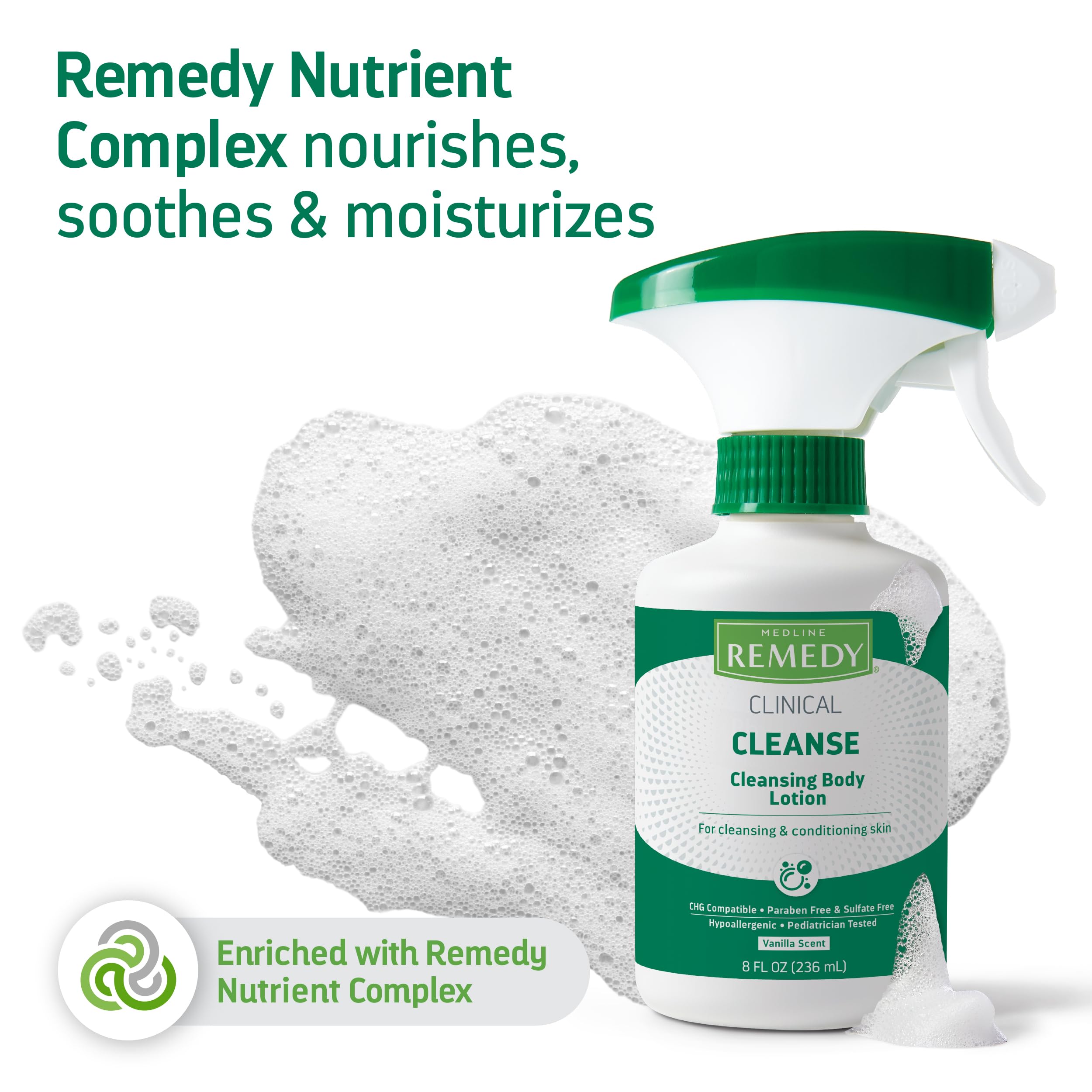 Medline Remedy lotion texture close-up demonstrating moisturizing consistency