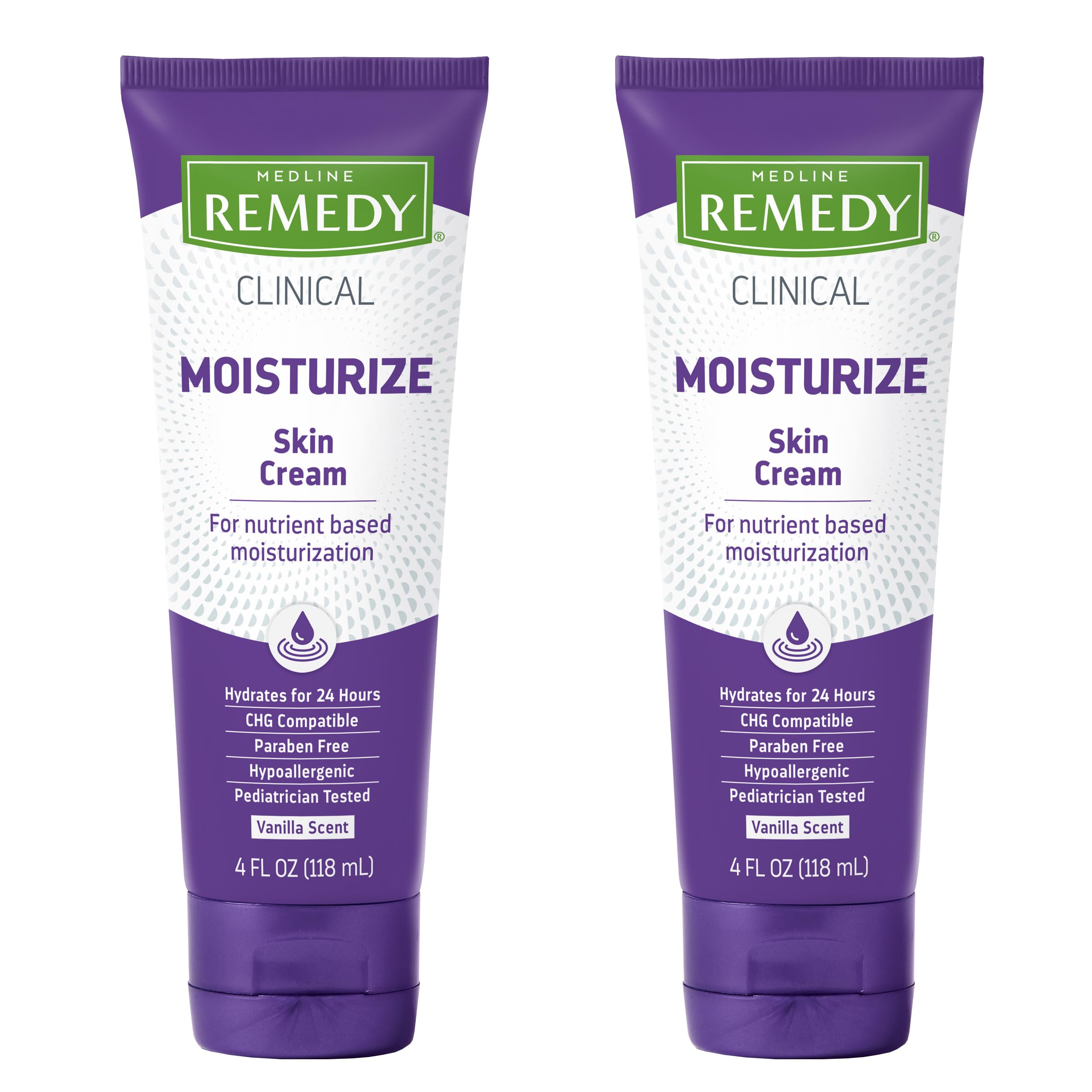 Medline Remedy front packaging showing moisturizer benefits and two-pack
