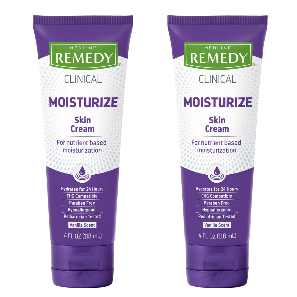 Medline Remedy front packaging showing moisturizer benefits and two-pack