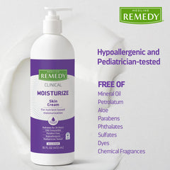 Medline Remedy pump dispensing cream demonstrating easy, mess-free benefit