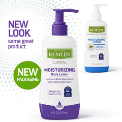 Medline Remedy lotion texture on palm absorbing quickly for non-greasy feel