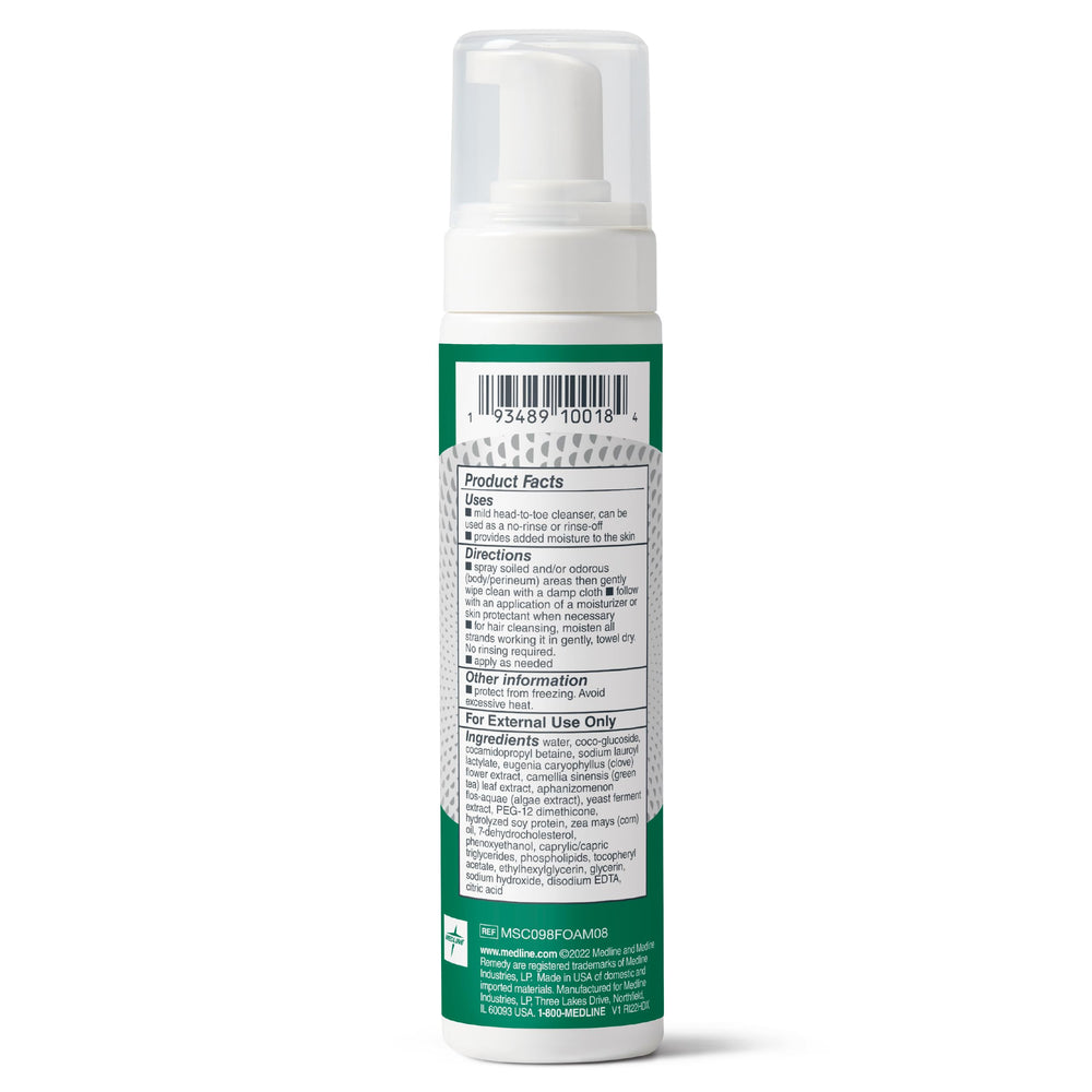 Medline Remedy packed in travel kit depicting portable, no-rinse cleansing convenience