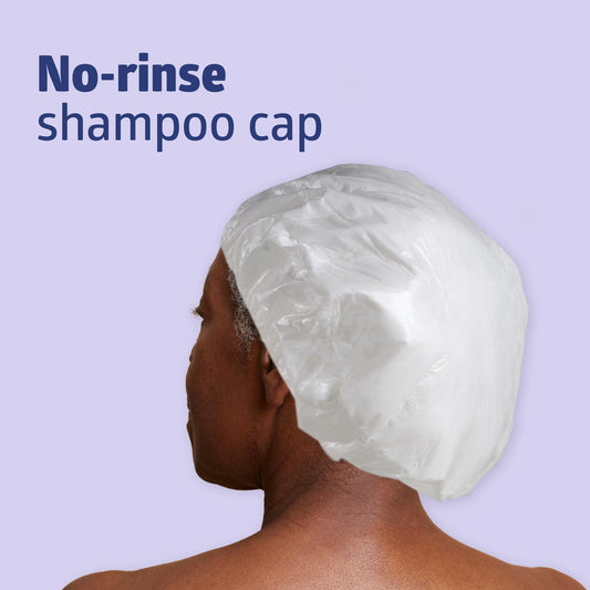 Medline close-up of cap material texture highlighting gentle cleansing action
