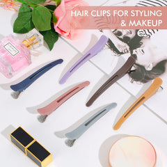 Medoca clips holding a thick long hair section without slipping or tugging