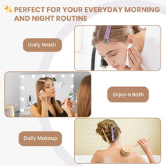 Medoca clips holding hair during styling to speed sectioning and control