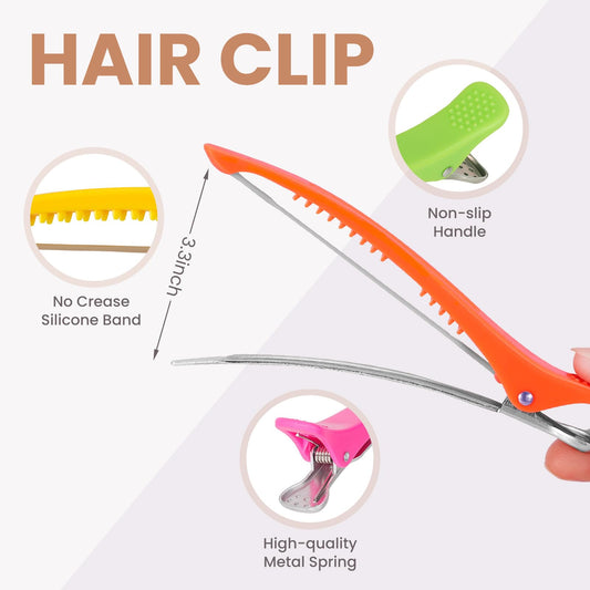 Medoca close-up of silicone band on clip protecting hair from creases and dents