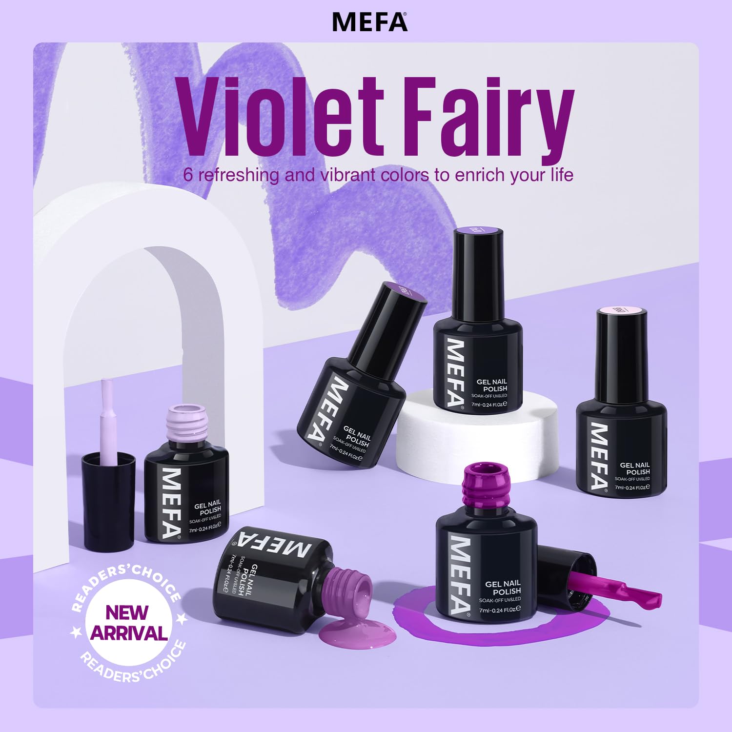 MEFA nail oil and remover items beside cured nails, supports gentle aftercare benefit