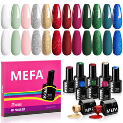 MEFA holiday lifestyle manicure on hands showcasing festive look benefit