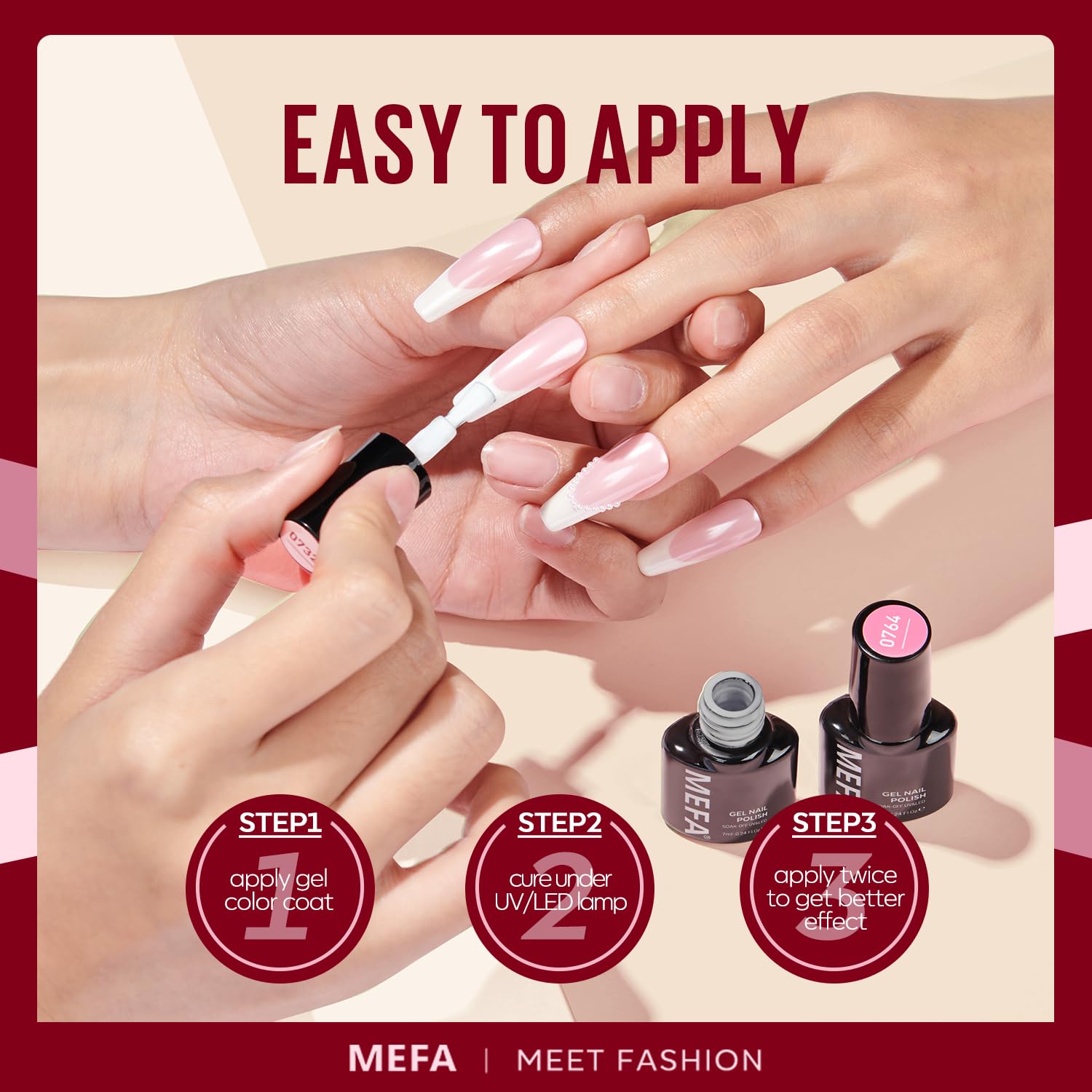 MEFA bottle beside a coin showing 8 ml size for portable, space-saving use
