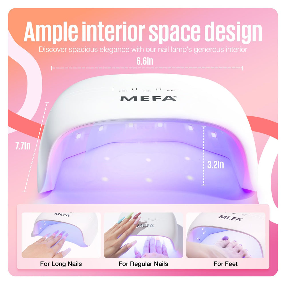 MEFA beside a smartphone showing scale for travel-friendly size