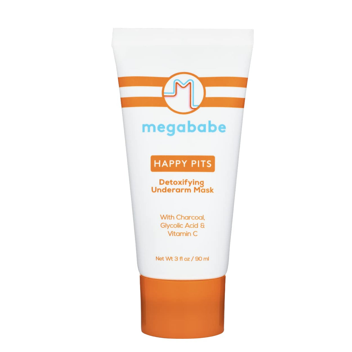 Megababe Happy Pits front packaging showing product and benefits