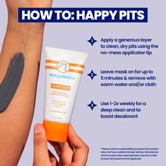 Megababe Happy Pits applied to underarm demonstrating easy use