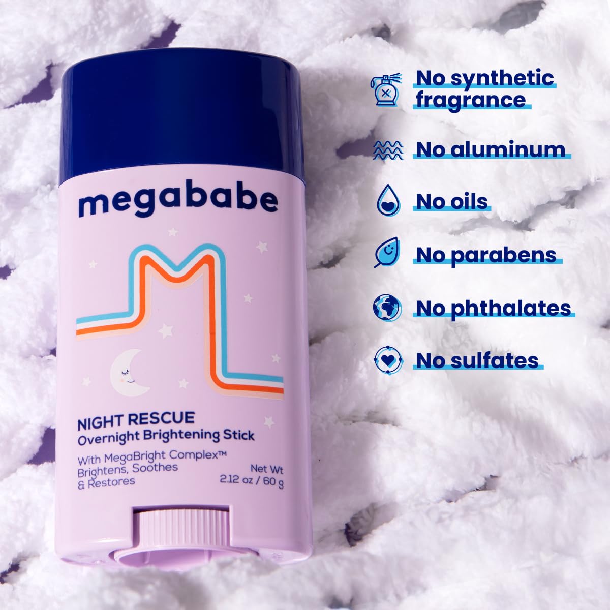 Megababe Night Rescue on a nightstand as part of bedtime routine for overnight repair