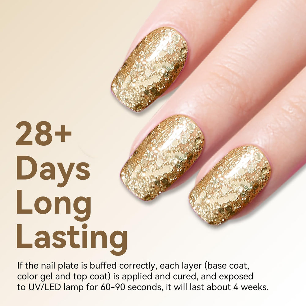 MEGIOR salon manicure in use on a hand showing cured shine benefit: salon‑quality look