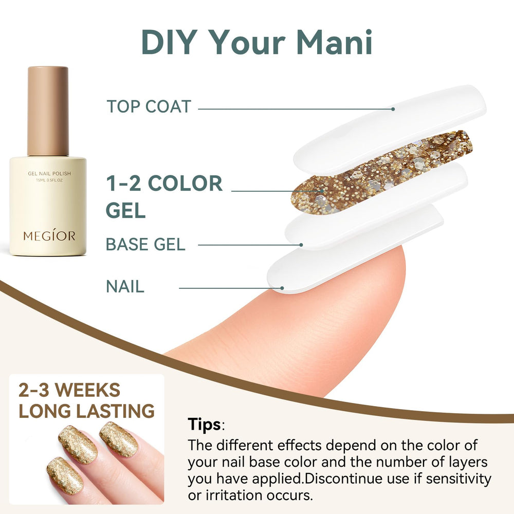 MEGIOR bottle held by hand showing scale benefit: 15ml size reference