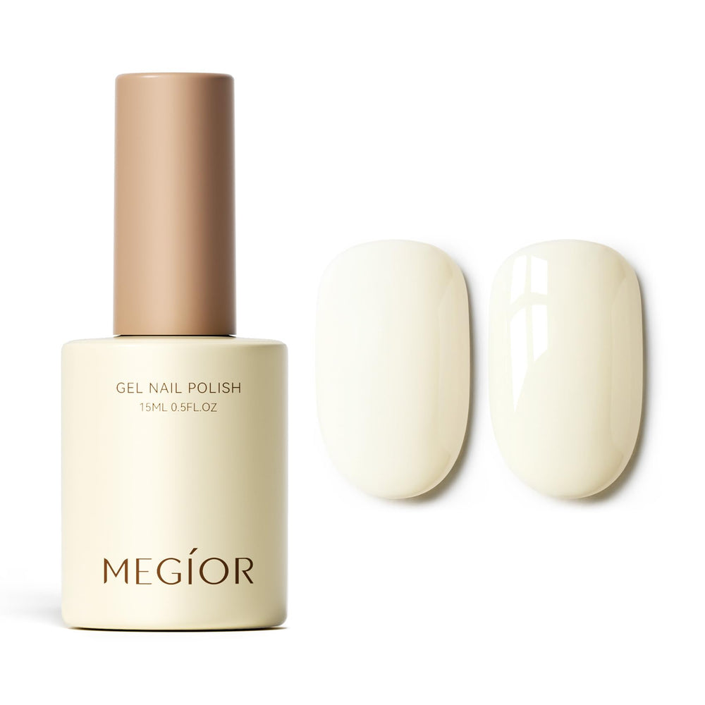 MEGIOR bottle front view showing ivory shade and neat packaging benefit
