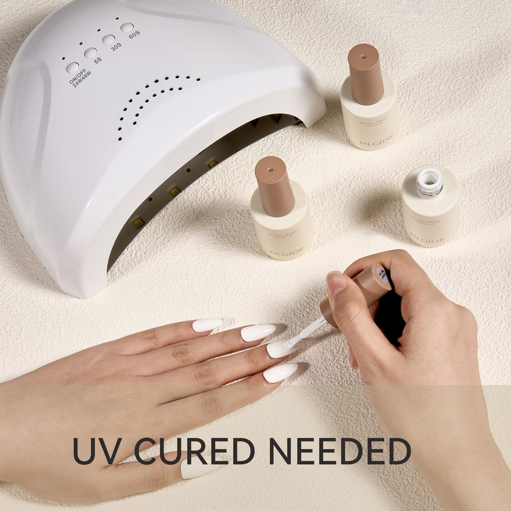 MEGIOR 15ml bottle next to common objects showing compact travel size