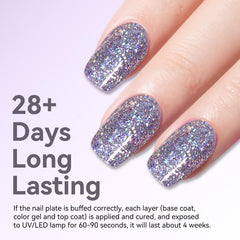 MEGIOR salon setup with lamp curing polish demonstrating long-lasting gel finish